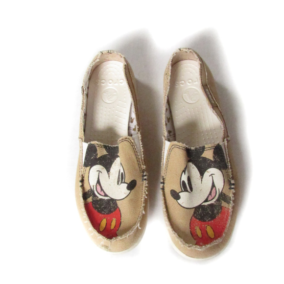 mickey mouse crocs loafers